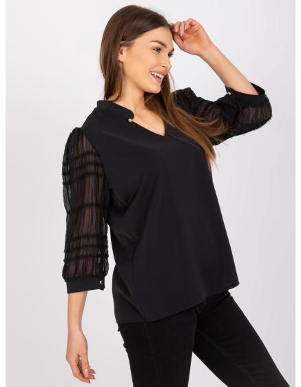 Női 3/4 ujjú blúz SOCIETY fekete