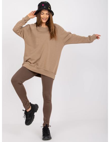 Dámska mikina s kapucňou REMY dark beige