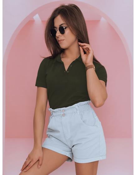 Női póló SHERRY khaki színben