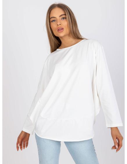 Dámska blúzka oversize s dlhým rukávom RENATA ecru