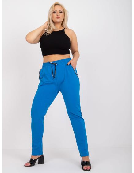 Női plus size melegítőnadrág zsebekkel SAVAGE kék