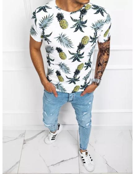 Pánské tričko s potiskem ANANAS bílé