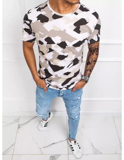 Pánské tričko s potiskem CAMO bílé