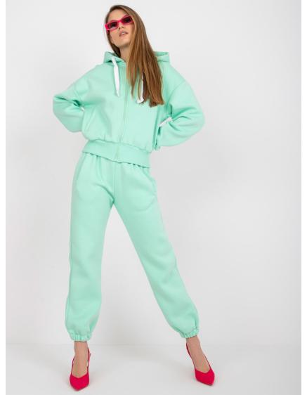 Dámska tepláková súprava s kapucňou BASE mint green