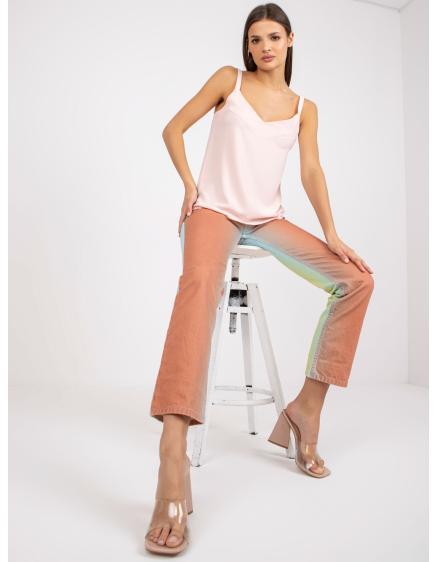Dámsky top so srdiečkovým výstrihom DEKOLT light pink