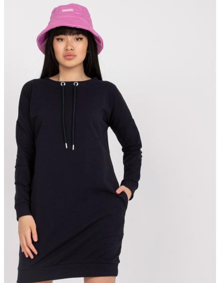 Dámske šaty s okrúhlym výstrihom MABLE navy blue