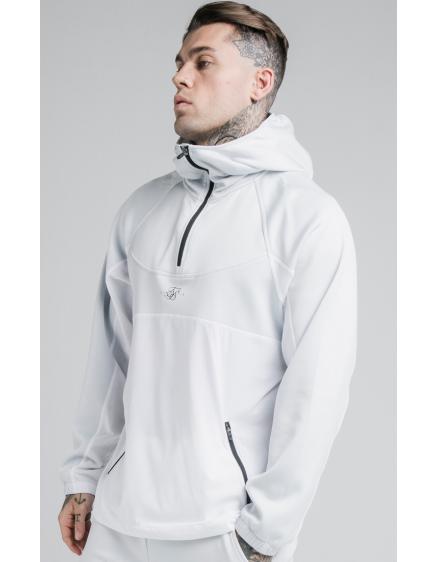 SIKSILK HOODIE VENT ZIP QUARTER TRANQUIL