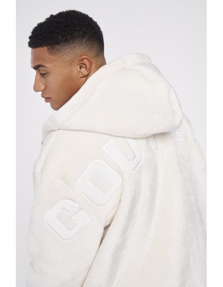 The Couture Club HOODIE OVERSIZED APPLIQUE FUR COUTURE