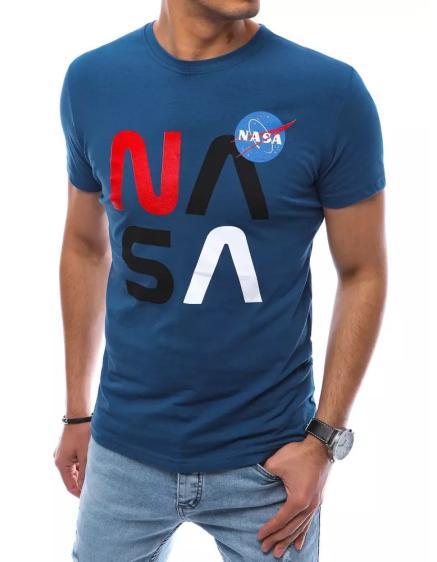 Pánské tričko s potiskem NASA modré