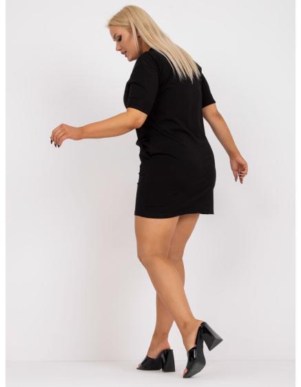 Női plus size pamut ruha PIEA fekete
