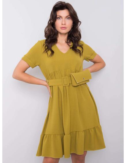 Dámske volánové šaty VIANNA light khaki