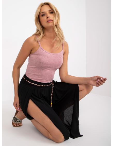 Dámsky top s ramienkami melange BASE pink