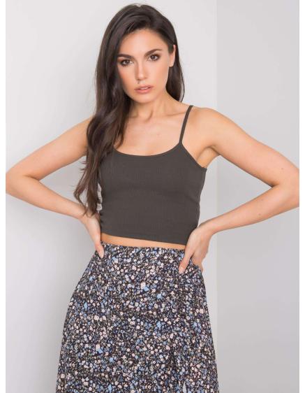 Dámsky top Chelo RUE PARIS dark khaki
