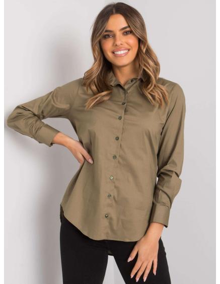 Dámske klasické tričko Novarra RUE PARIS khaki
