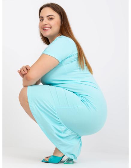 Női plus size pamut ruha AMALEA menta