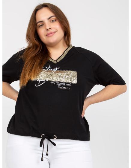 Női plus size blúz MIMI fekete