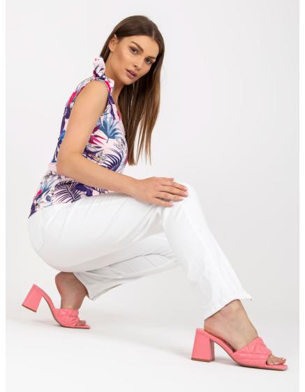 Dámsky letný top s potlačou RUE PARIS light pink