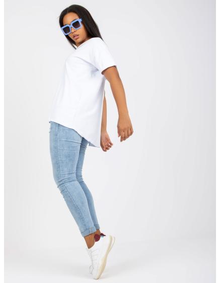 Női plus size pamut póló DINAH fehér