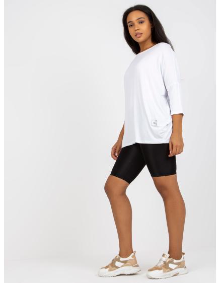 Dámská halenka plus size s 3/4 rukávy LONA bílá