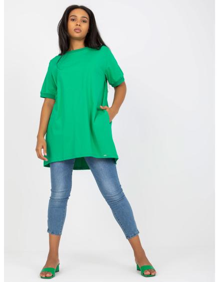 Női csipkés plus size tunika MAY zöld