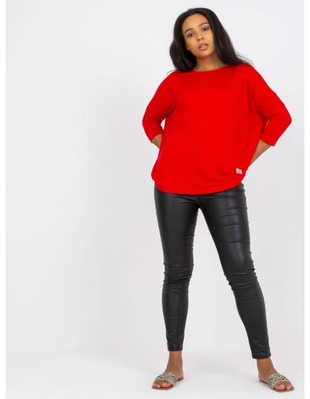 Női plus size pamut blúz RAE red