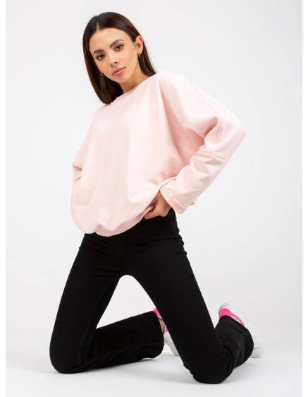Dámska blúzka oversize basic RUE PARIS svetlo ružová