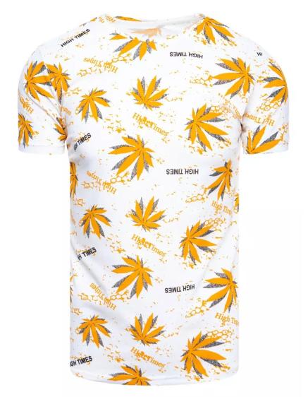 Férfi póló WEED fehérrel nyomtatva