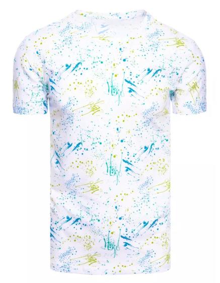 Férfi nyomtatott póló PATTERN fehér