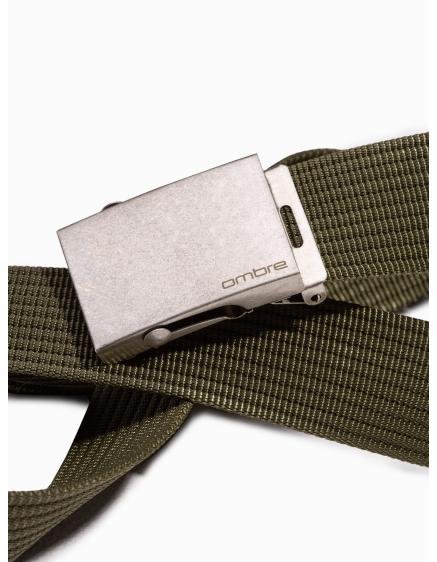 Pánsky žinený pás BRAIDEN khaki farba