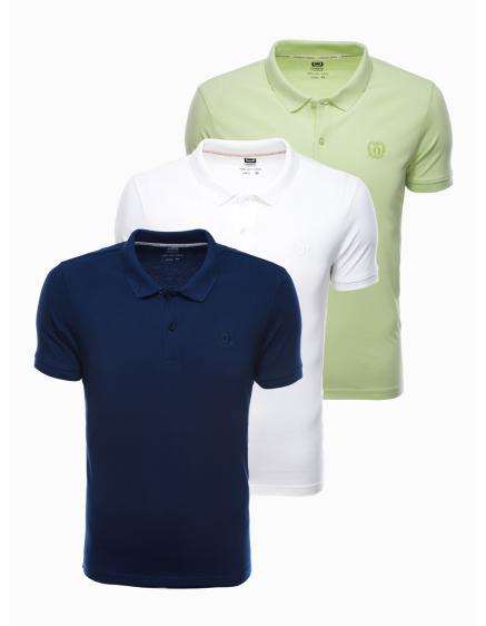 Pánske tričko polo - mix 3-pack ROYAL