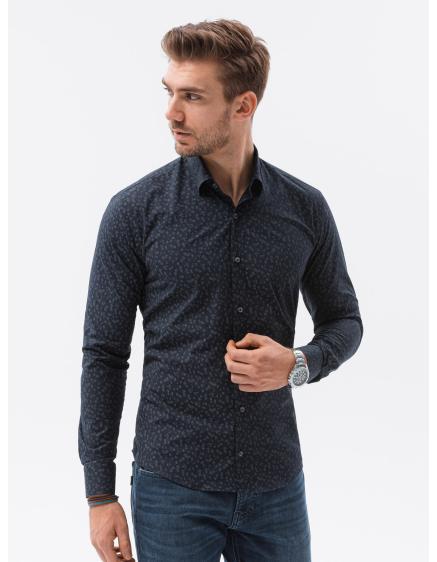 Férfi hosszú ujjú ing REGULAR FIT fekete