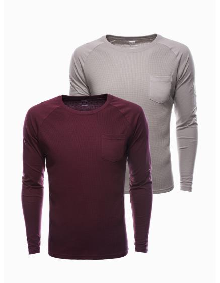 Pánský hladký dlouhý rukáv - mix 2-pack TREV