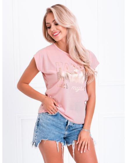 Női nyomtatott póló CHELLE pink
