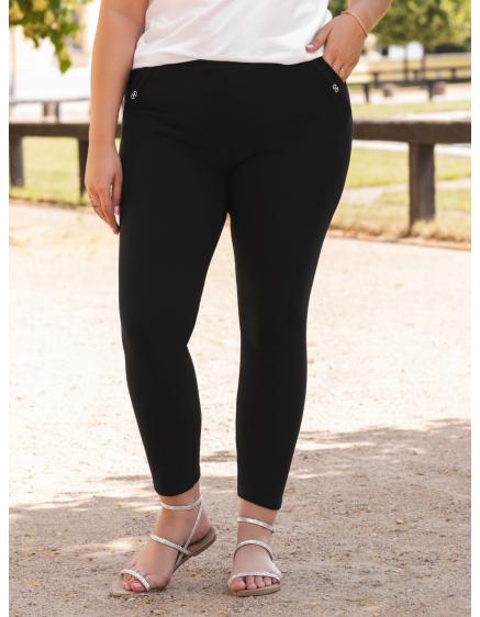 Női plus size leggings LIVIA fekete