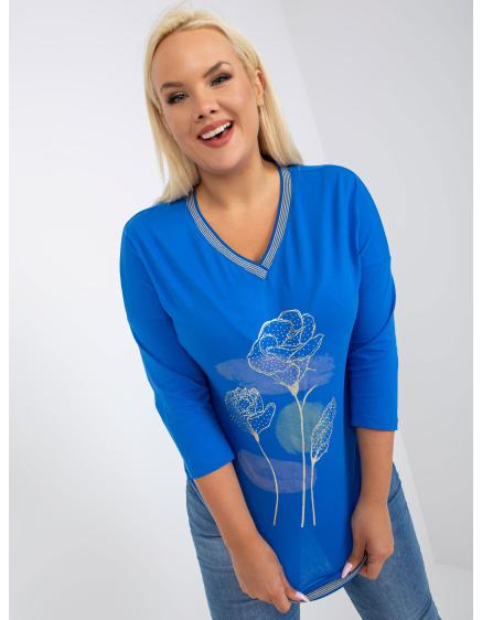 Női plus size blúz GRACE sötétkék