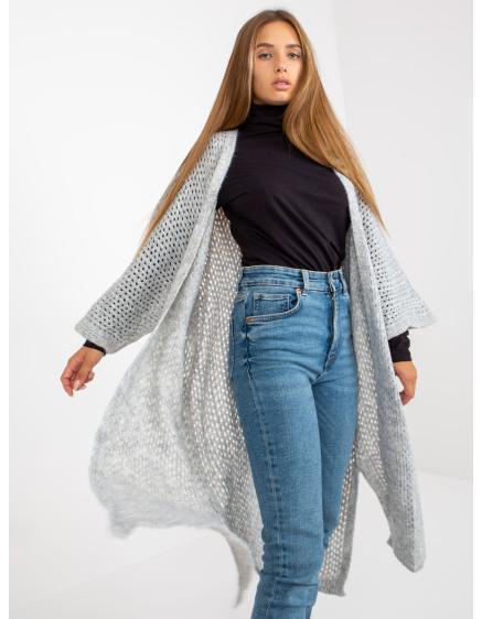 Dámsky sveter oversize OCH BELLA šedý