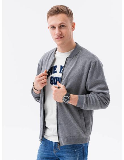 Férfi cipzáras pulóver ERWIN fekete