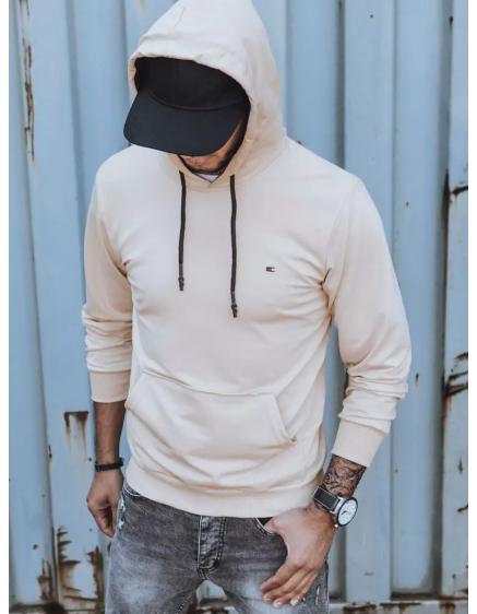 Pánská mikina s kapucí HOODIE béžová