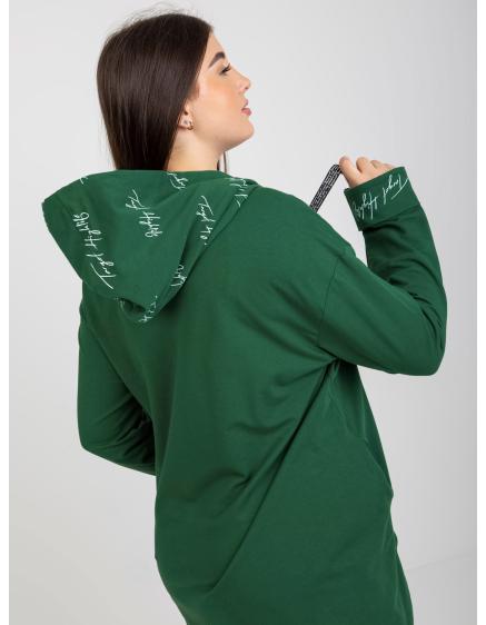 Női plus size pulóver BRENDA sötétzöld