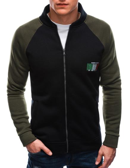 Pánska mikina LEONE khaki farba