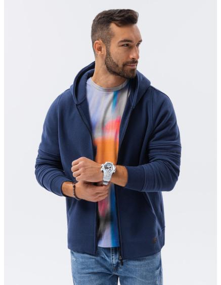 Pánska mikina na zips CARL navy