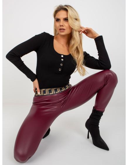 Dámské legíny z ekologické kůže MARIA bordó