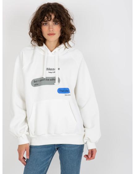 Dámska mikina oversize s nápisom ALYS ecru