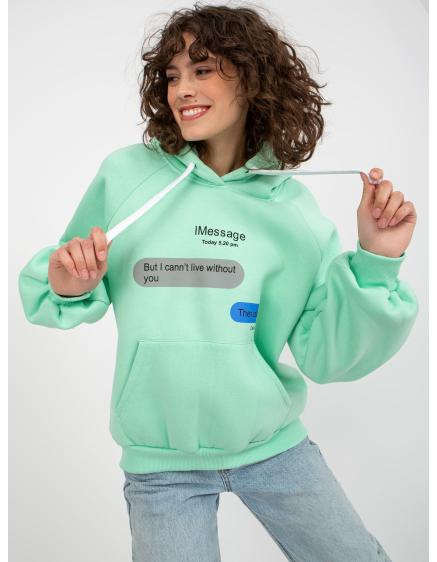 Dámska mikina oversize s nápisom JILLY mätová