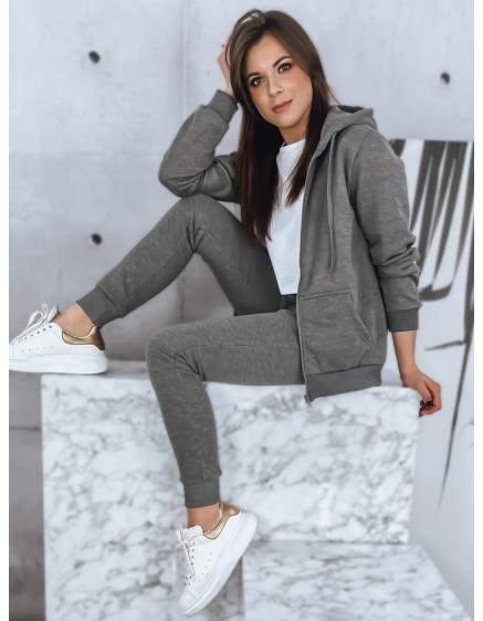 Dámska mikina na zips s kapucňou LILA antracitová