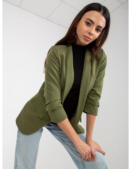Dámske sako elegantné rozopínacie OCH BELLA khaki