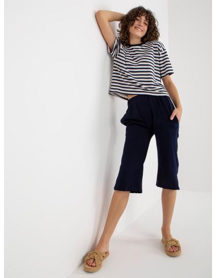 Női póló szett CAROLINE tengerészkék és fehér