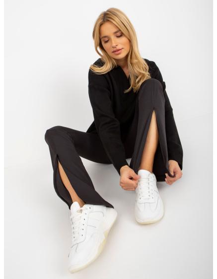 Dámske legíny s rázporkami SAIGE čierne