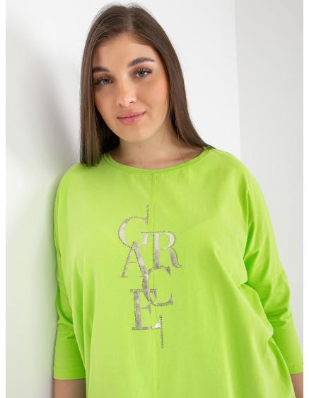 Női plus size blúz PLYCA lime