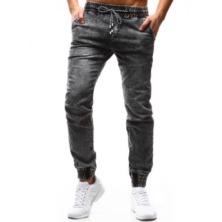 Pánské šedé jeansové joggery